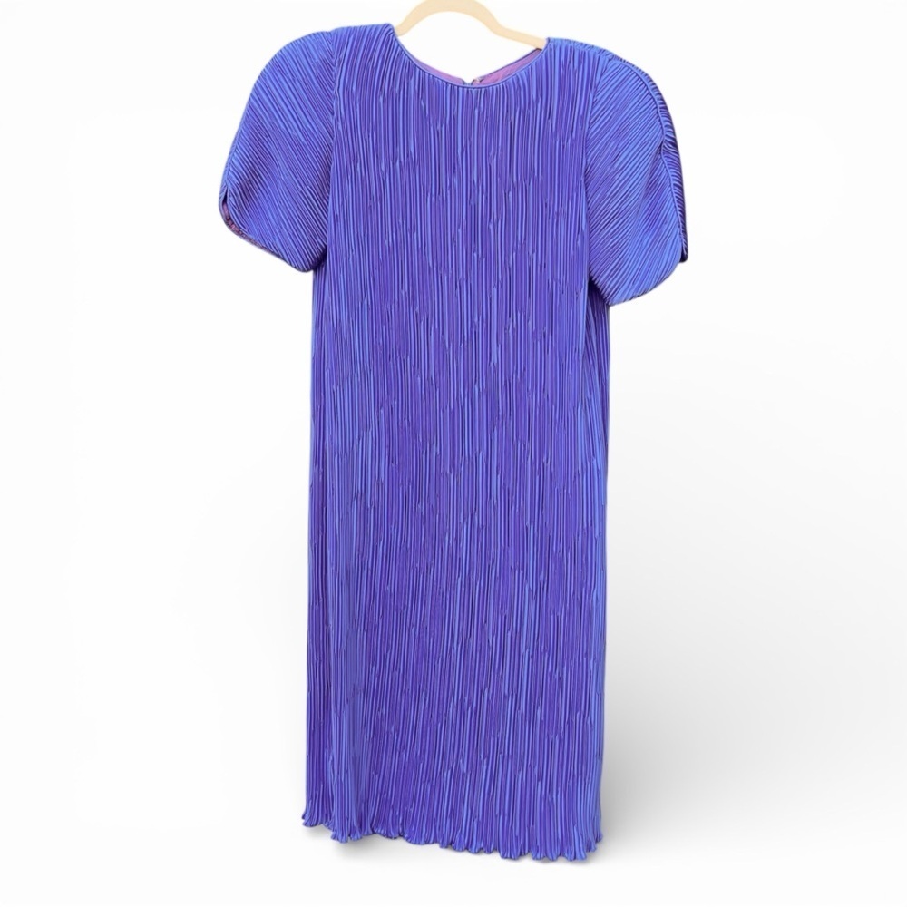 Vintage Talbots Periwinkle Plissé Accordion Pleated Dress